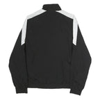 PUMA Mens Black & White Novato Soccer Sports Zip Jacket L Cotton Woven