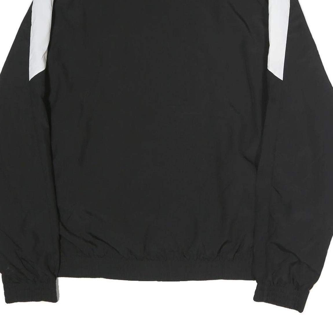 PUMA Mens Black & White Novato Soccer Sports Zip Jacket L Cotton Woven