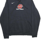 NIKE Mens Black Warriors Softball Pullover Hoodie M Cotton Blend Sportswear