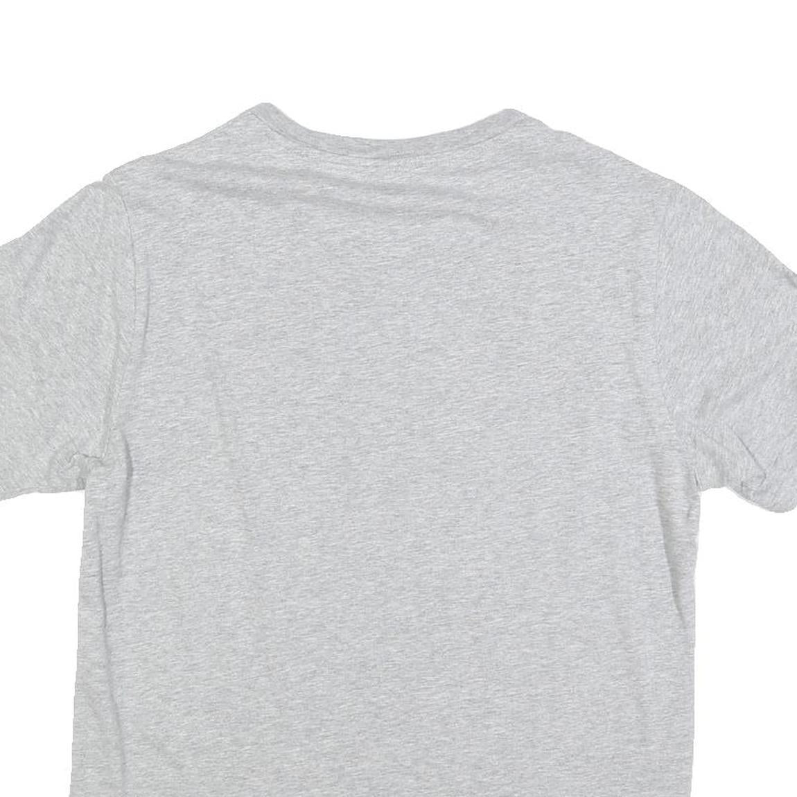 NEW BALANCE Mens Grey Cotton T-Shirt M Short Sleeve Crew Neck Logo Print