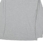 TOMMY HILFIGER Mens Grey Long Sleeve Plain Polo Shirt L Cotton Blend Classic