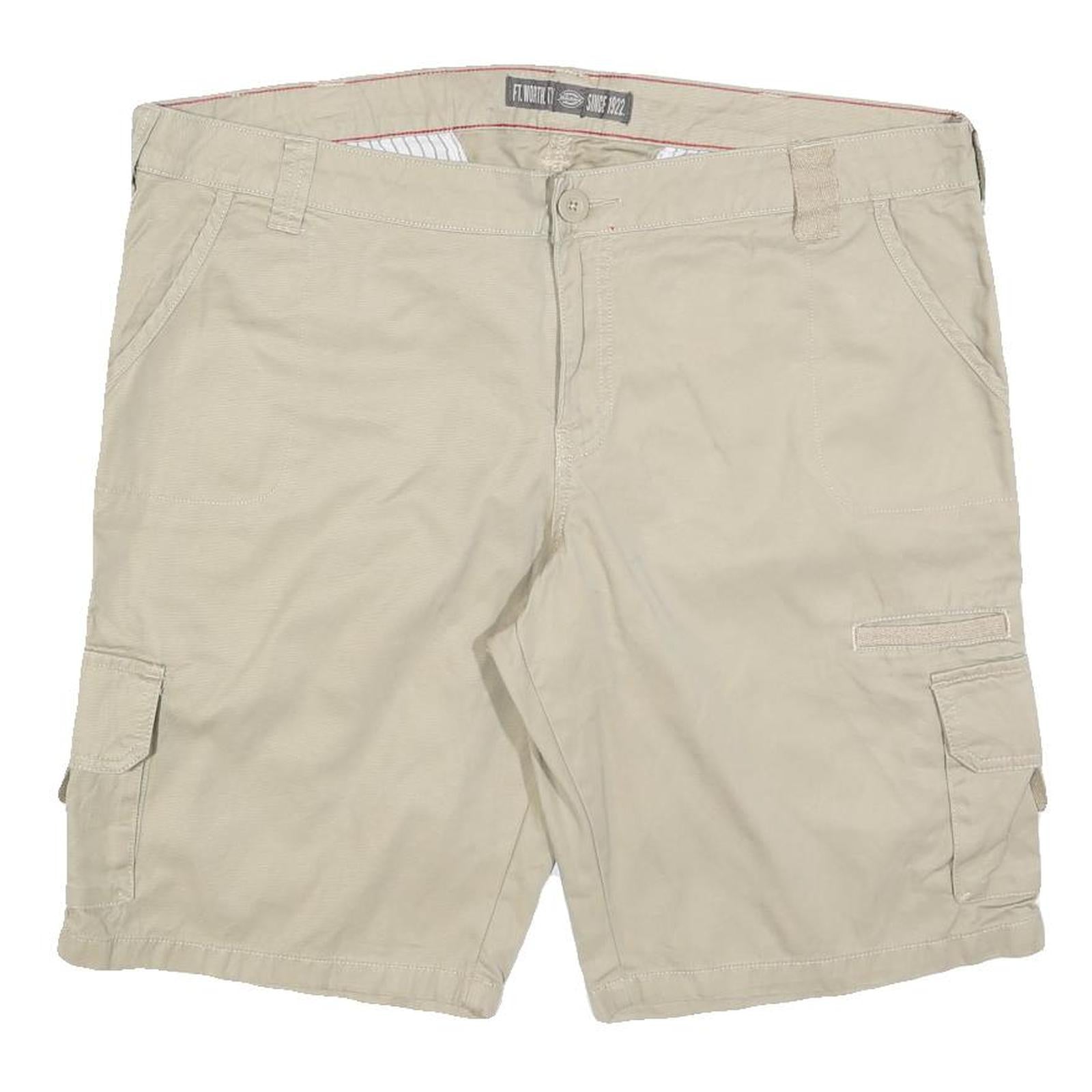 DICKIES Mens Shorts Beige XL W40 Cargo Cotton Blend Casual Workwear