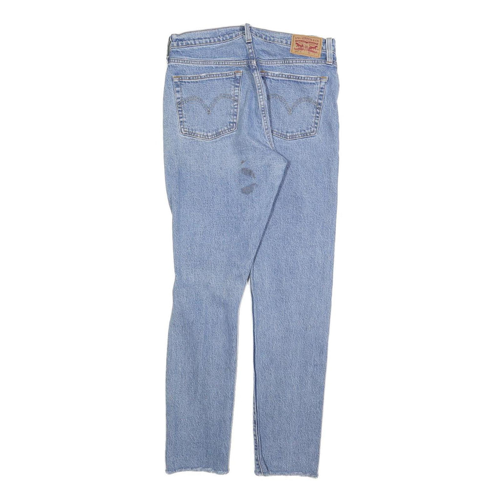LEVI'S 501S Womens Jeans Blue Slim Skinny Denim Light W29 L30 Ripped Knee