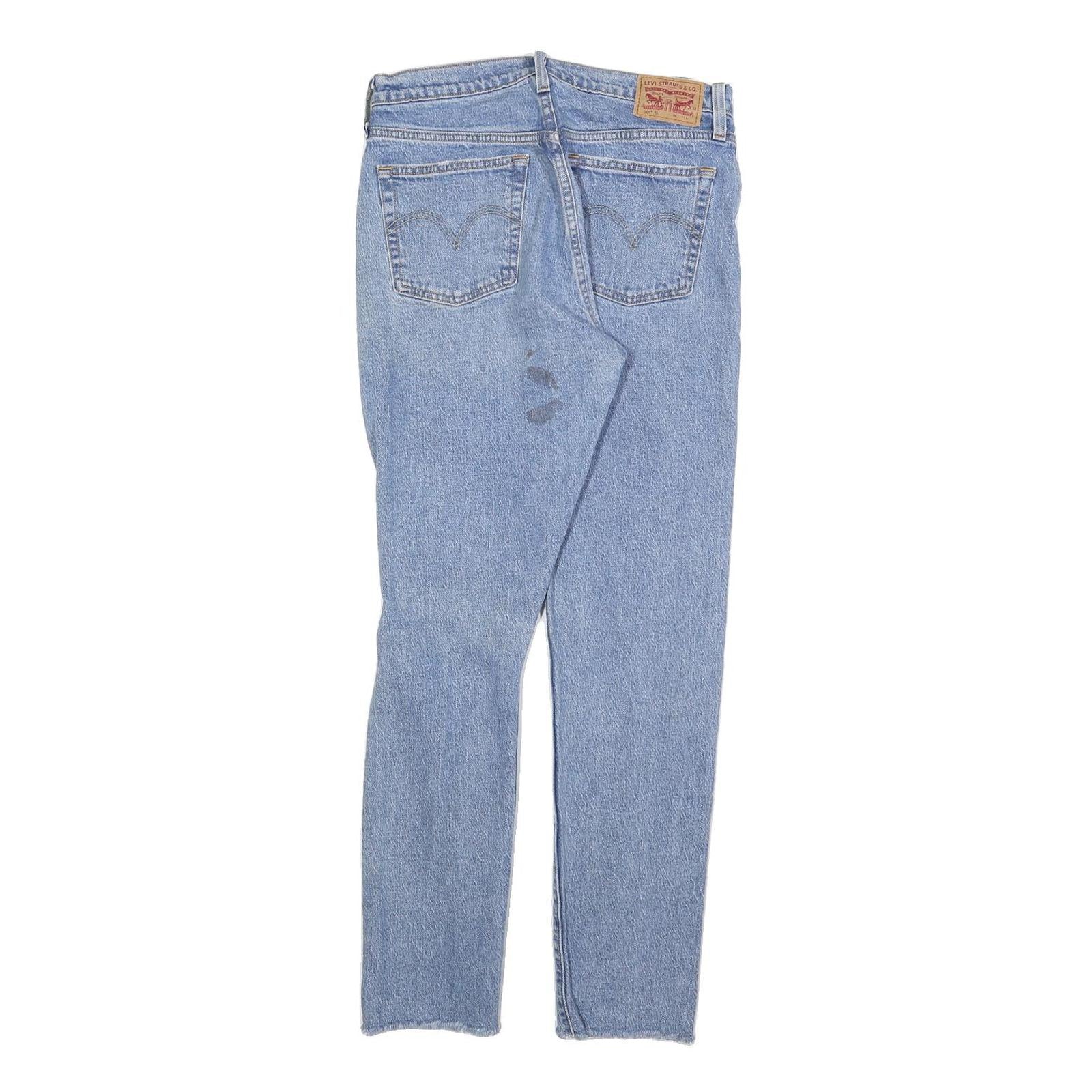 LEVI'S 501S Womens Jeans Blue Slim Skinny Denim Light W29 L30 Ripped Knee