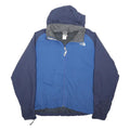 THE NORTH FACE Mens Blue & Navy Outdoor Jacket L Polyester Blend Zip Hooded