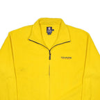 CHAPS RALPH LAUREN Mens Yellow Zip Jacket 2XL Polyester Plain Casual Warm