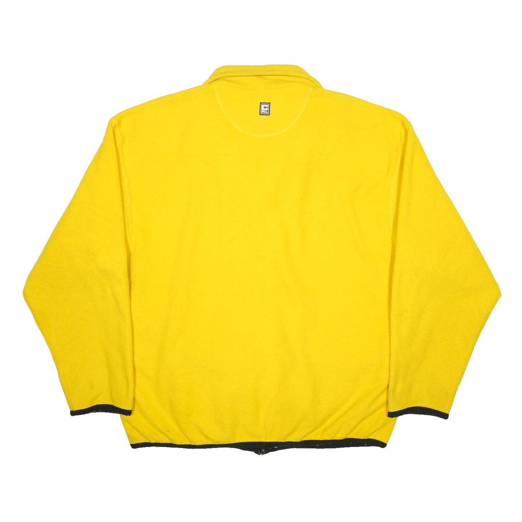CHAPS RALPH LAUREN Mens Yellow Zip Jacket 2XL Polyester Plain Casual Warm