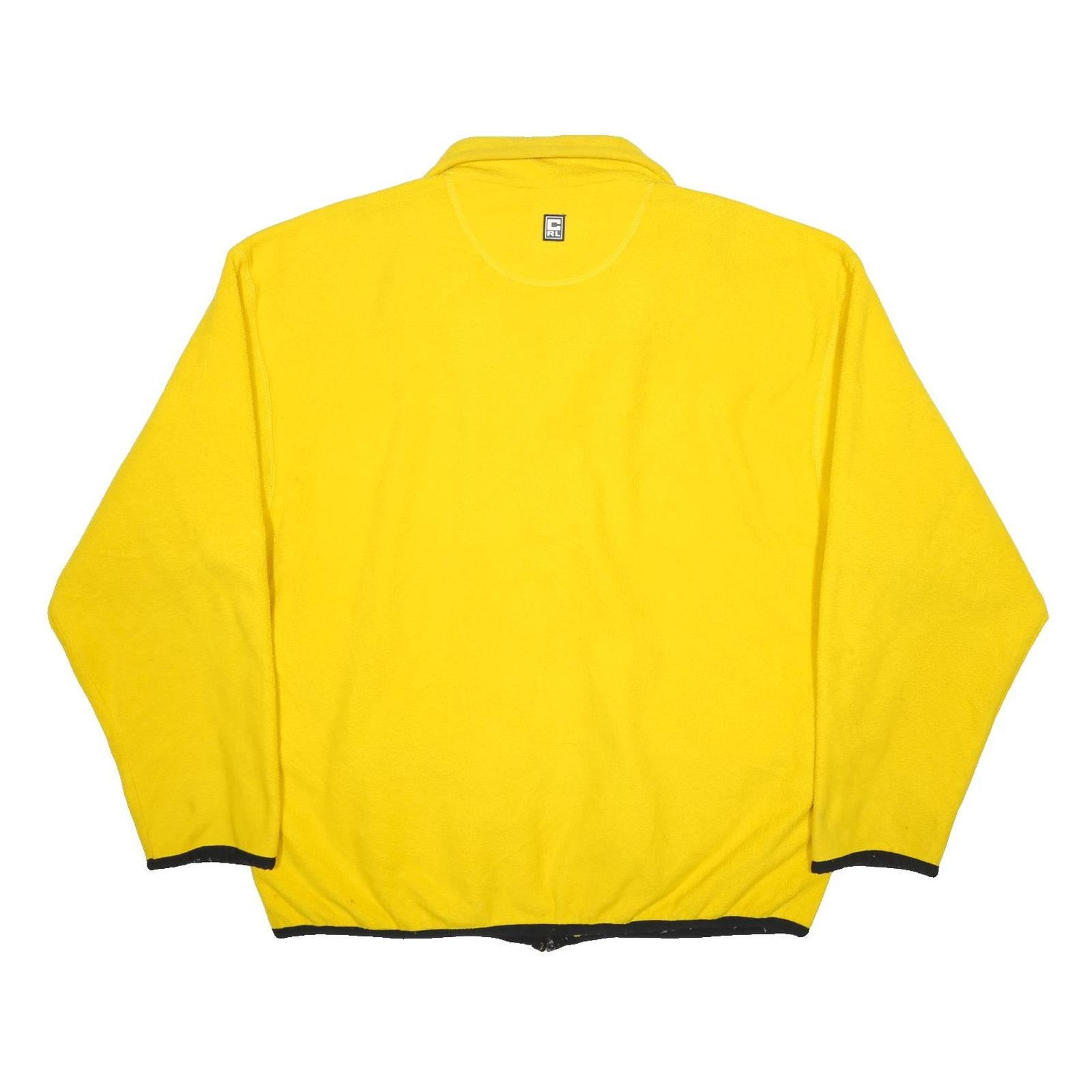 CHAPS RALPH LAUREN Mens Yellow Zip Jacket 2XL Polyester Plain Casual Warm