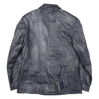 LEONARDO'S Womens Blazer Jacket Blue M