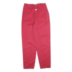 SOUND NO1 Womens Cotton Blend Red Regular Fit Straight Leg Trousers W30 L31