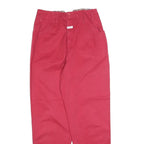 SOUND NO1 Womens Cotton Blend Red Regular Fit Straight Leg Trousers W30 L31