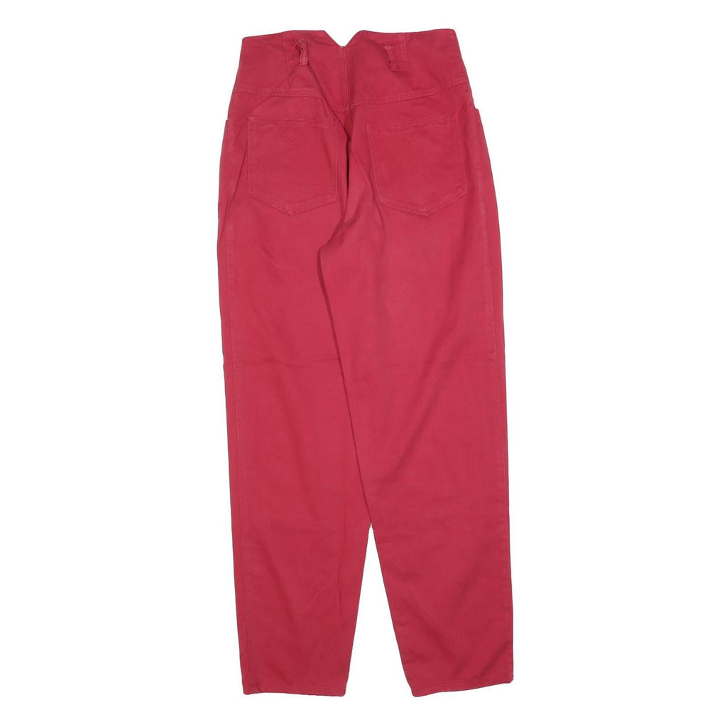 SOUND NO1 Womens Cotton Blend Red Regular Fit Straight Leg Trousers W30 L31