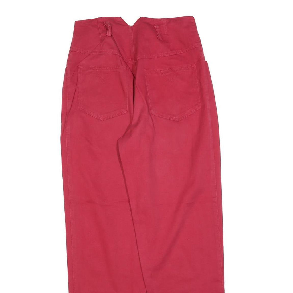 SOUND NO1 Womens Cotton Blend Red Regular Fit Straight Leg Trousers W30 L31