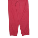 SOUND NO1 Womens Cotton Blend Red Regular Fit Straight Leg Trousers W30 L31