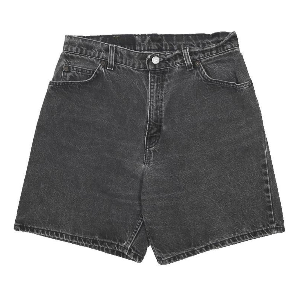 LEVI'S Womens Shorts Black Denim Casual M W30 Vintage Style