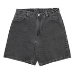 LEVI'S Womens Shorts Black Denim Casual M W30 Vintage Style