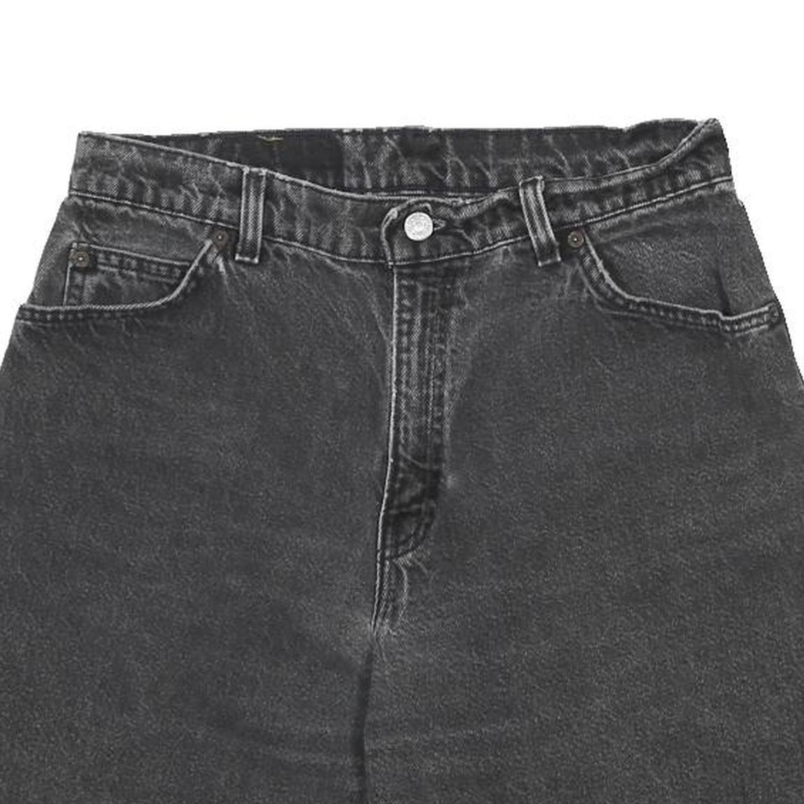 LEVI'S Womens Shorts Black Denim Casual M W30 Vintage Style