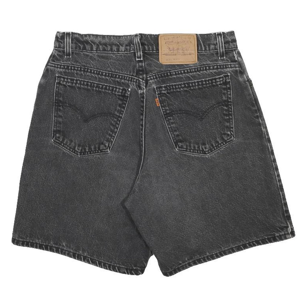 LEVI'S Womens Shorts Black Denim Casual M W30 Vintage Style