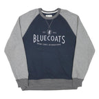 CHAMPION Mens Navy & Grey Bluecoats Crew Neck L Cotton Blend Raglan Sweatshirt