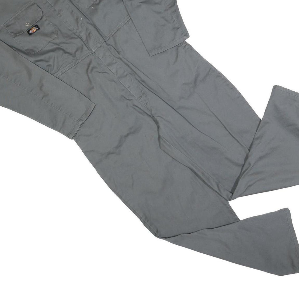 DICKIES Mens Grey Cotton Blend Dungarees Regular Fit S W32 L28 Workwear Utility
