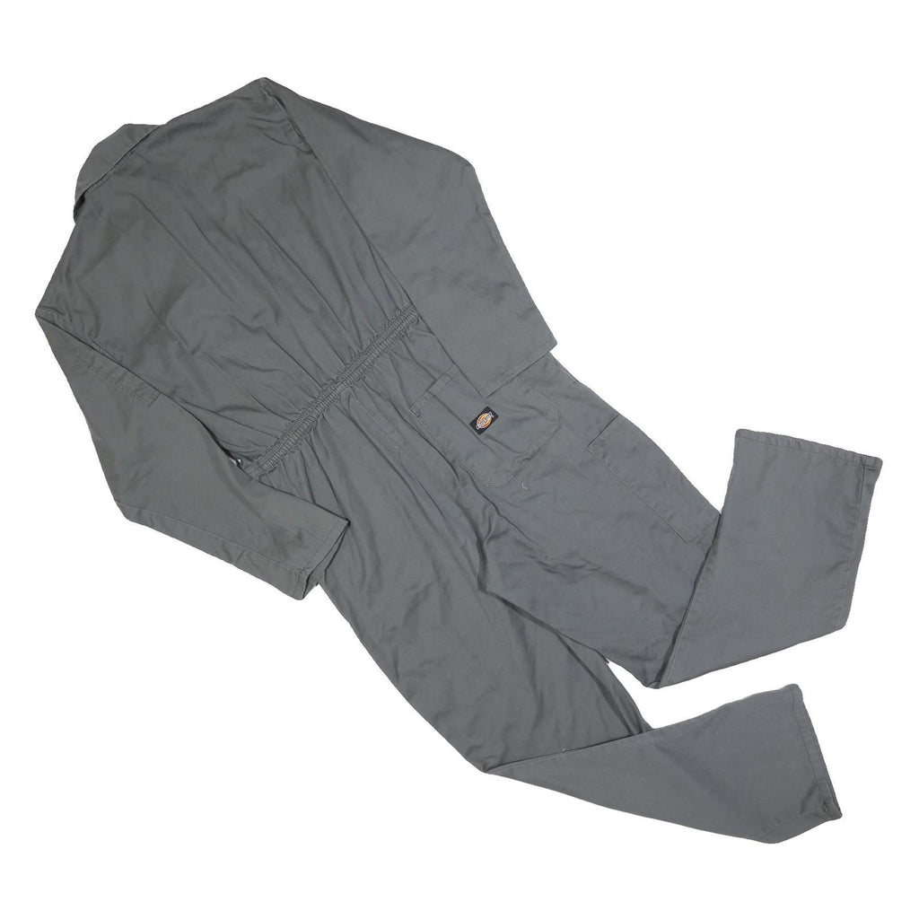 DICKIES Mens Grey Cotton Blend Dungarees Regular Fit S W32 L28 Workwear Utility