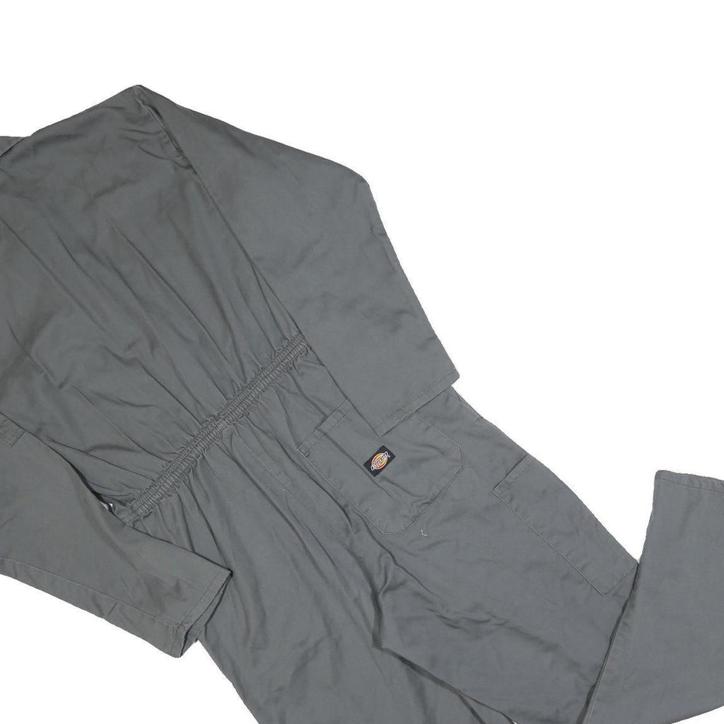 DICKIES Mens Grey Cotton Blend Dungarees Regular Fit S W32 L28 Workwear Utility