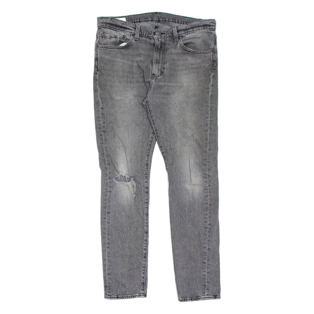 LEVI'S 510 BIG E Jeans Distressed Mens Grey Slim Skinny Charcoal Wash W34 L32