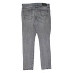 LEVI'S 510 BIG E Jeans Distressed Mens Grey Slim Skinny Charcoal Wash W34 L32