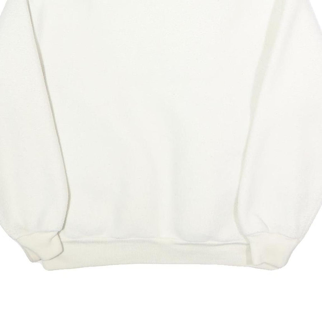 FASHIONBAR Womens White Jacket L Polyester Plain Relaxed Fit Pullover Long