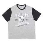 NFL Mens Grey & Black Raiders Graphic T-Shirt XL Short Sleeve Crew Neck NFL