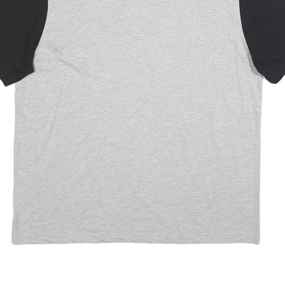 NFL Mens Grey & Black Raiders Graphic T-Shirt XL Short Sleeve Crew Neck NFL