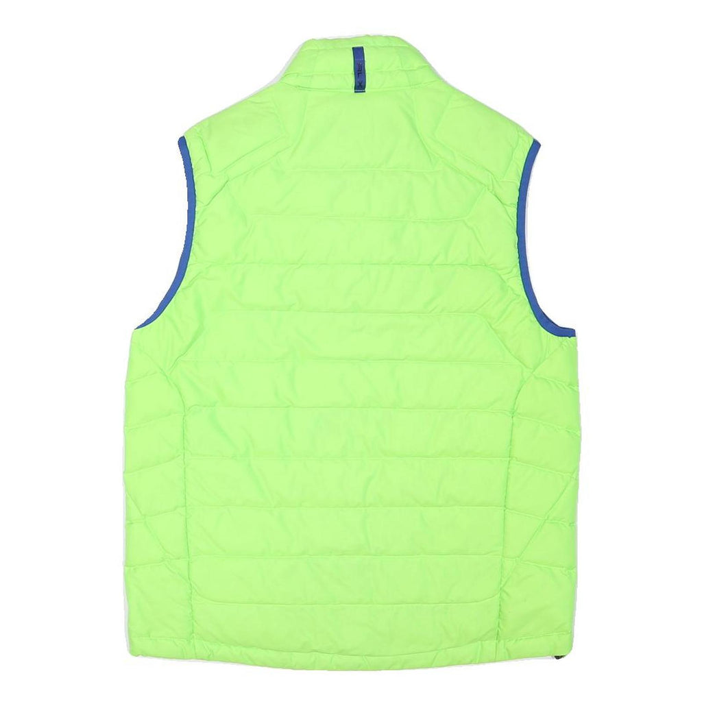 RALPH LAUREN Mens Green Jacket M Polyester Blend Quilted Sleeveless Zip