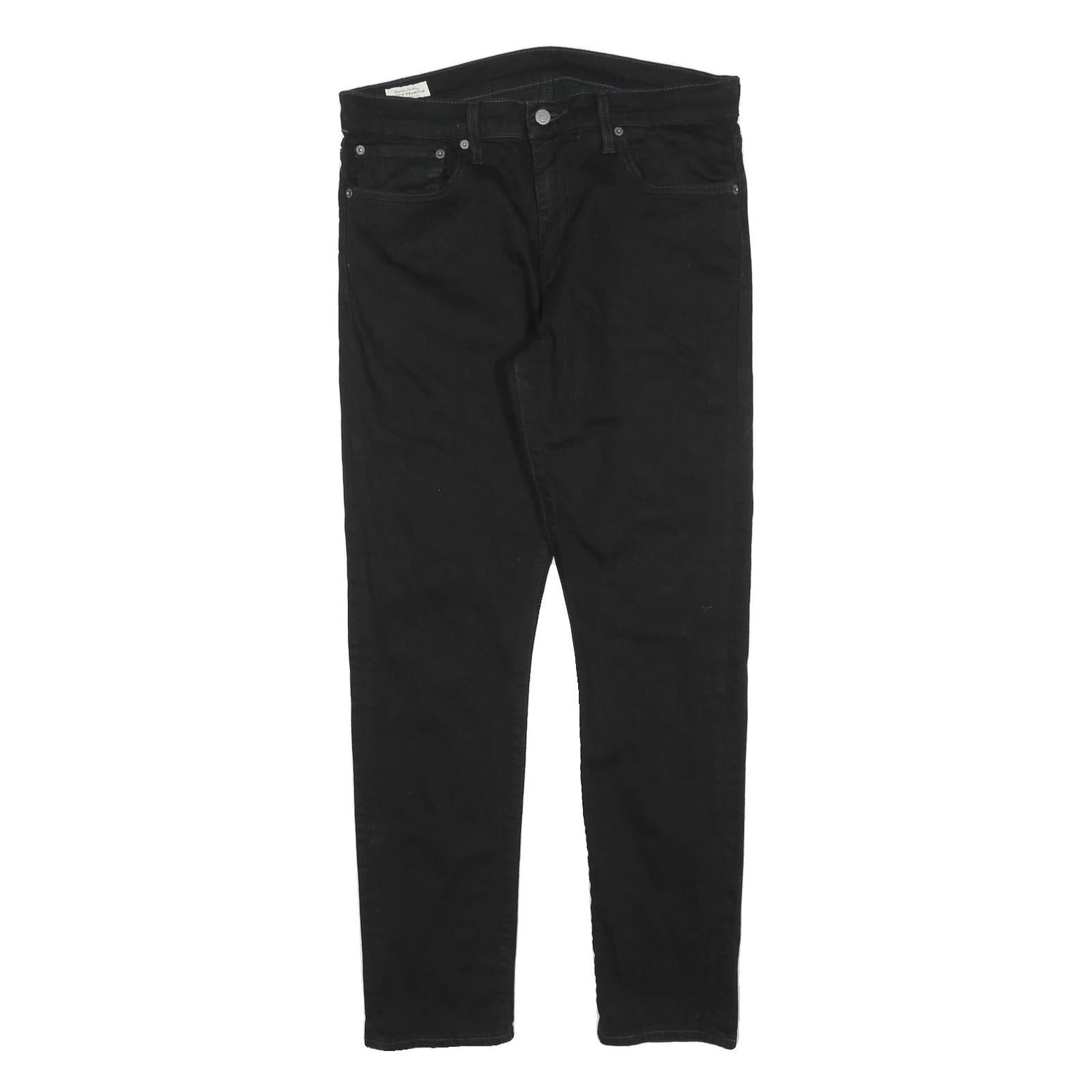 LEVI'S 512 BIG E Mens Jeans Black Slim Skinny Denim W36 L32 Classic Zip Pockets