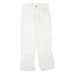 DICKIES Womens White Regular Fit Straight Denim Jeans W30 L27 Workwear Zip