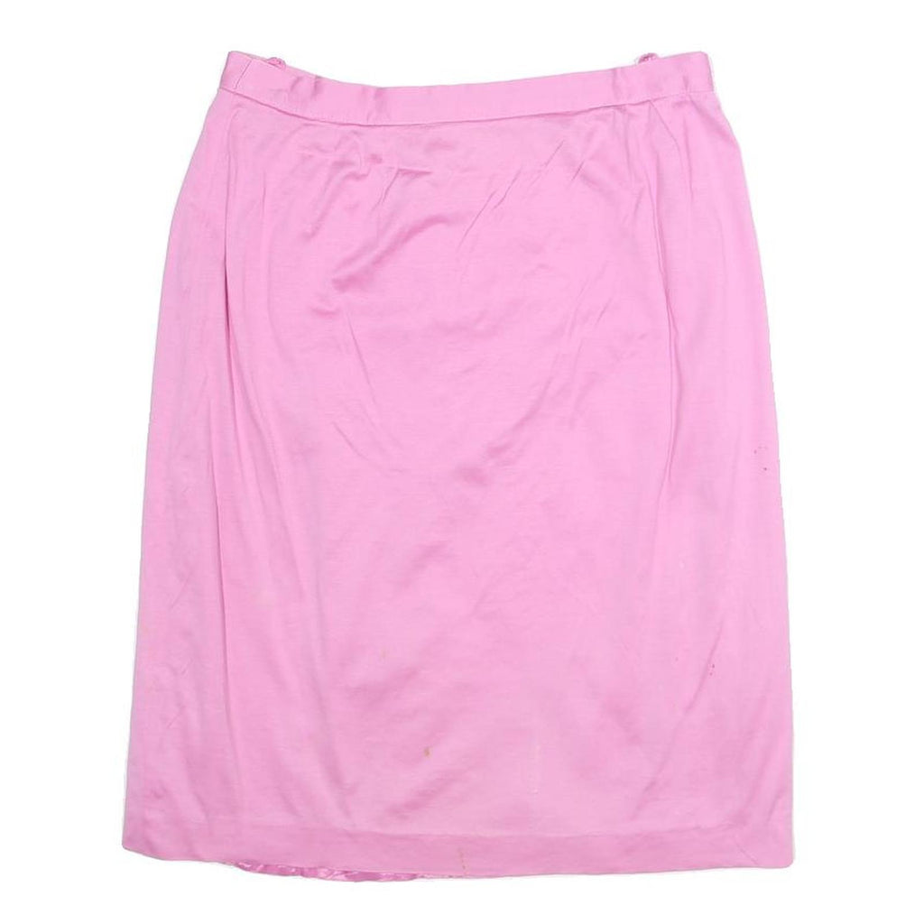 LUISA SPAGNOLI Womens Pink Pencil Knee Length Cotton Blend Plain M Elegant