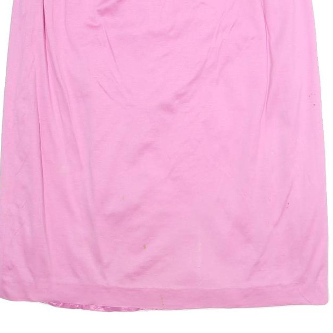 LUISA SPAGNOLI Womens Pink Pencil Knee Length Cotton Blend Plain M Elegant