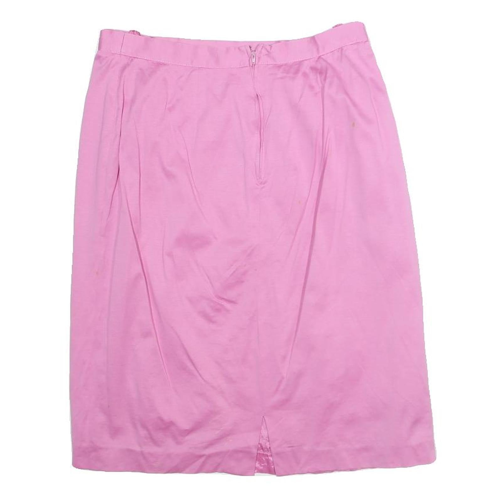 LUISA SPAGNOLI Womens Pink Pencil Knee Length Cotton Blend Plain M Elegant