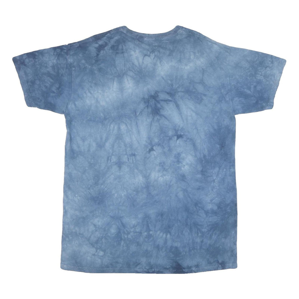 THE MOUNTAIN Mens Blue Tie Dye Graphic T-Shirt XL Short Sleeve Crew Neck Eagle