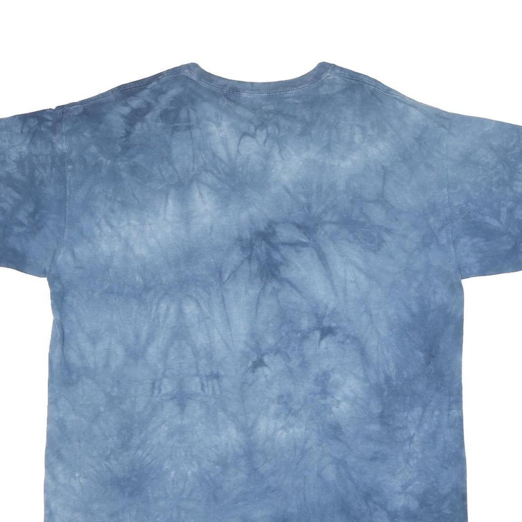 THE MOUNTAIN Mens Blue Tie Dye Graphic T-Shirt XL Short Sleeve Crew Neck Eagle