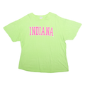 GILDEN Mens Green & Pink Indiana Graphic T-Shirt XL Short Sleeve Crew Neck