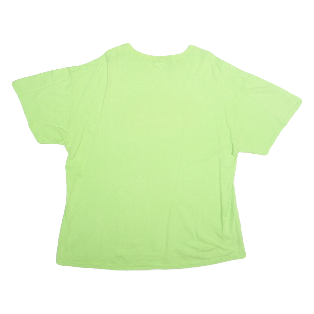 GILDEN Mens Green & Pink Indiana Graphic T-Shirt XL Short Sleeve Crew Neck