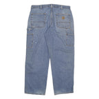 CARHARTT Mens Jeans Blue Relaxed Straight Denim Medium W34 L29 Workwear
