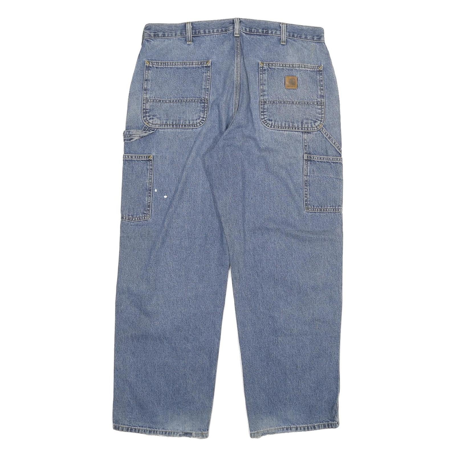 CARHARTT Mens Jeans Blue Relaxed Straight Denim Medium W34 L29 Workwear