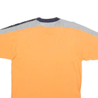 CHAMPION Mens Orange Navy Blue Graphic T-Shirt M Short Sleeve Crew Neck Branded