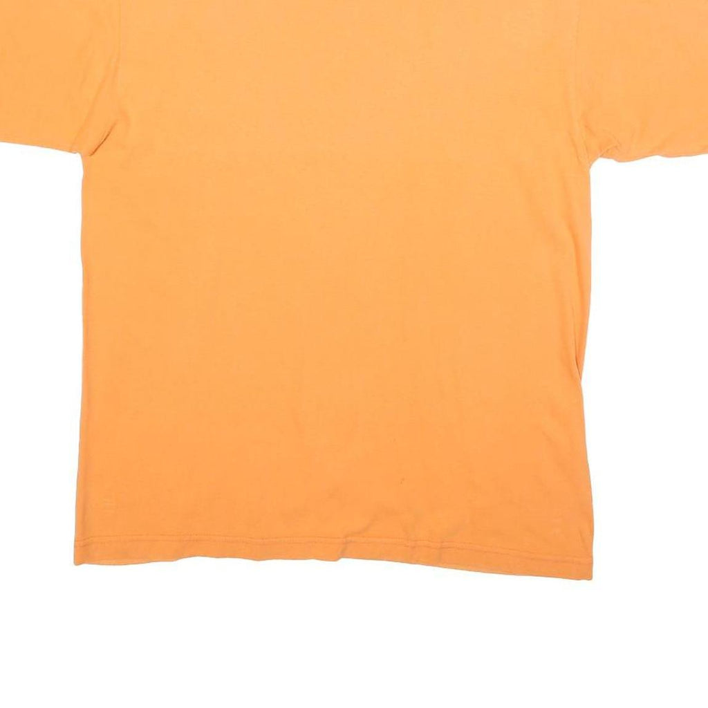 CHAMPION Mens Orange Navy Blue Graphic T-Shirt M Short Sleeve Crew Neck Branded