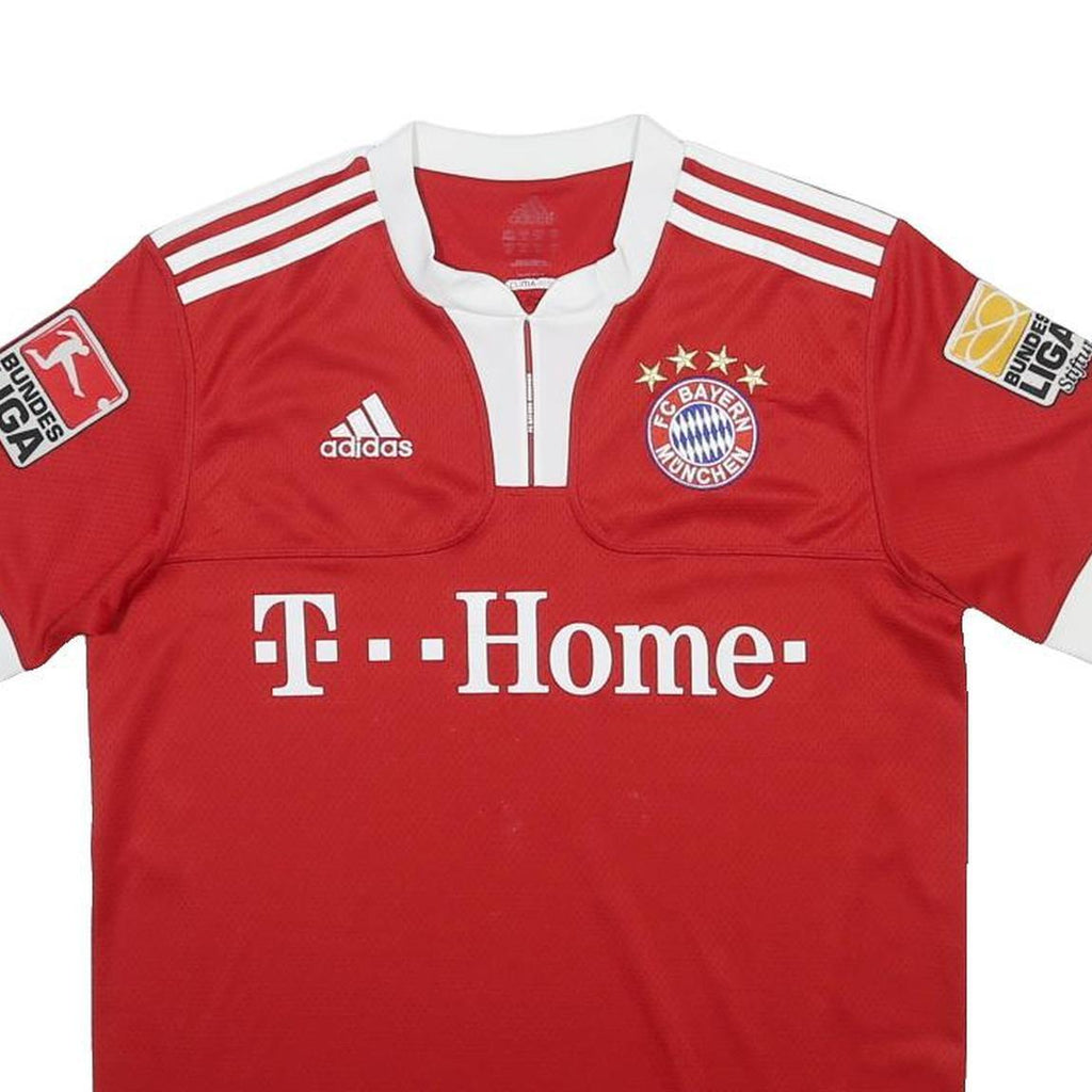 ADIDAS Boys Red Bayern Munchen Football Shirt XL Short Sleeve Crew Neck