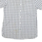 TOMMY HILFIGER Mens White & Black Check Shirt M Cotton Blend Classic Fit Button