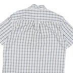 TOMMY HILFIGER Mens White & Black Check Shirt M Cotton Blend Classic Fit Button