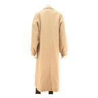 YOUR SIXTH SENCE Womens Beige Long Button Cotton Blend Classic Jacket L