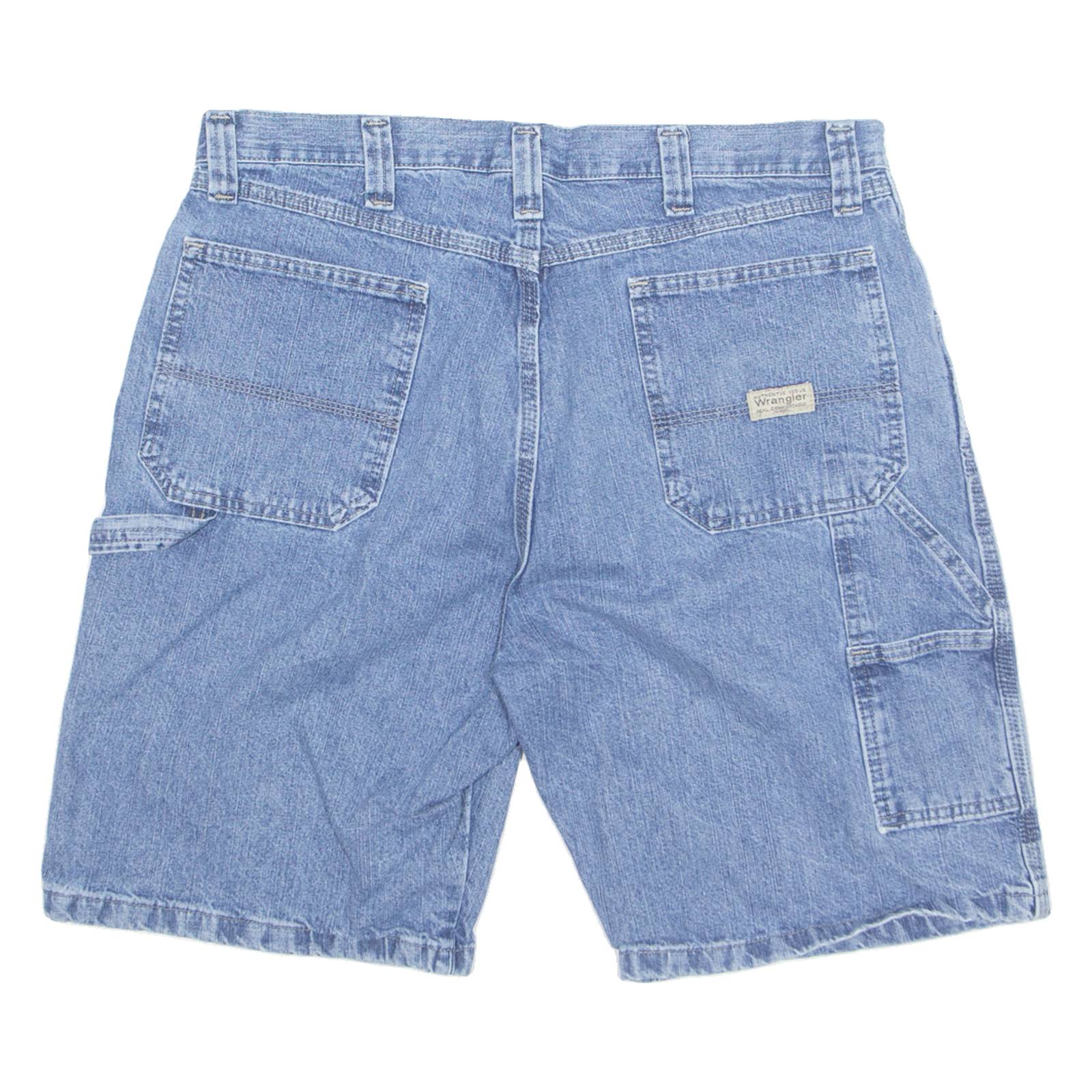 WRANGLER Carpenter Mens Denim Shorts Blue L W38